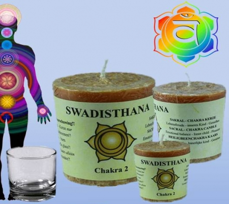 Chakra Duftkerze Stearin Swadhisthana (Gleichgewicht)